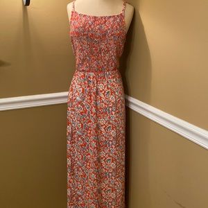 Old navy floral smocked long dress